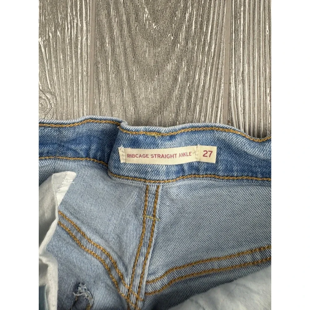 Levi's Ribcage Straight Ankle Women's Jeans Medium Wash Size 27 Length 27
